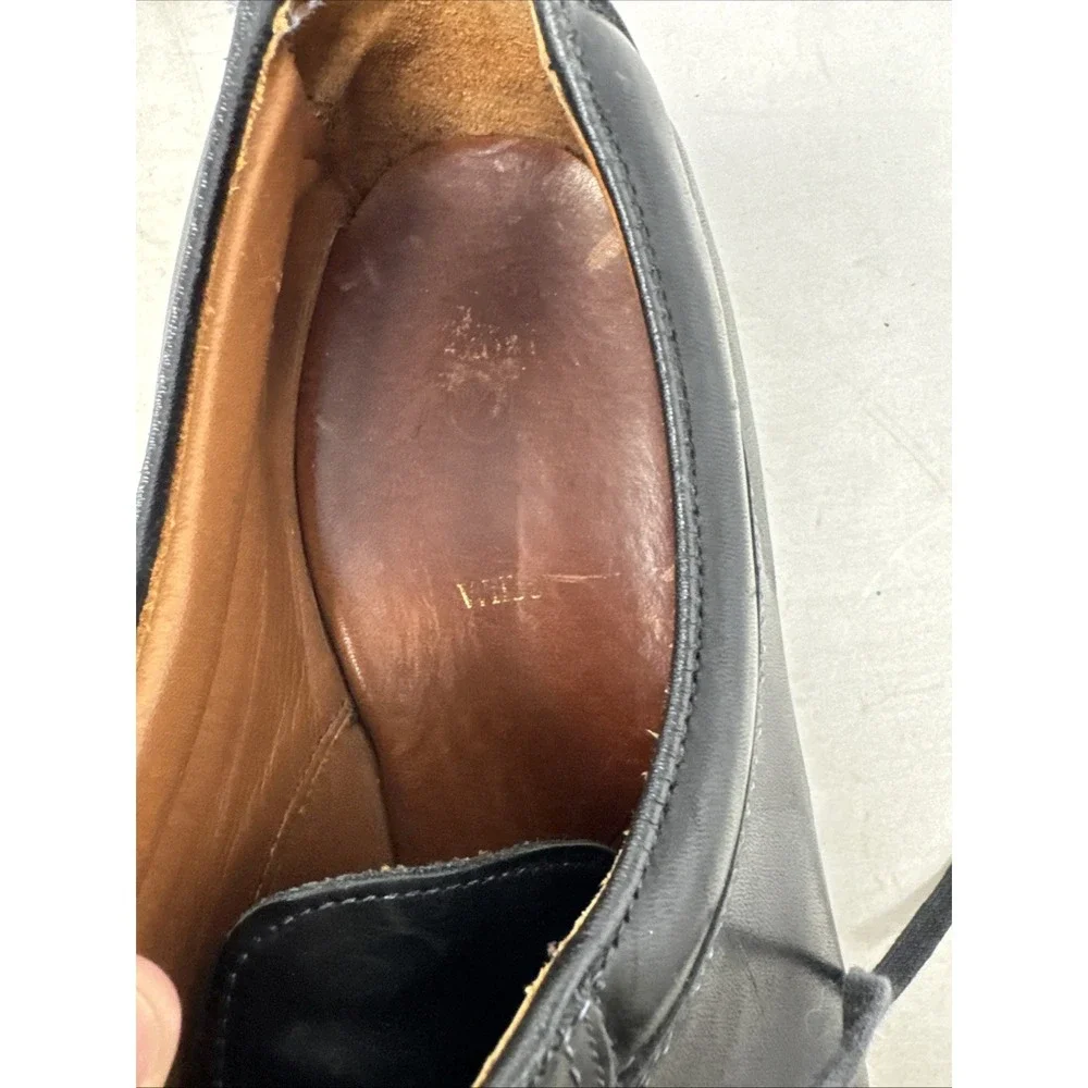 Allen Edmonds Wilbert Shoes Men's 13D Split toe Black Leather Dress Shoes Flaws*